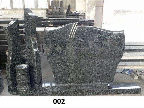 Black Granite Tombstones Vase P202886B